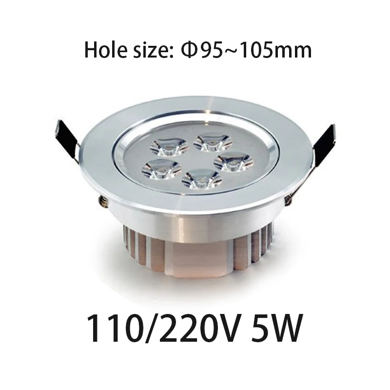 Spotlight LED ceiling light embedded COB type household surface-mounted hole light downlight 3W5W7W9W12W store commercial