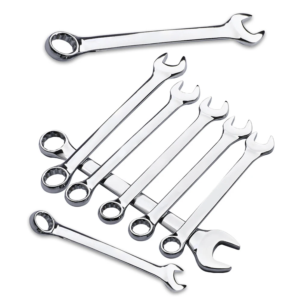 

8 Pieces Wrenches Metric 180 Degree Rotatable Workshop Spanner Woodworking Metal Portable Household Hand Tool