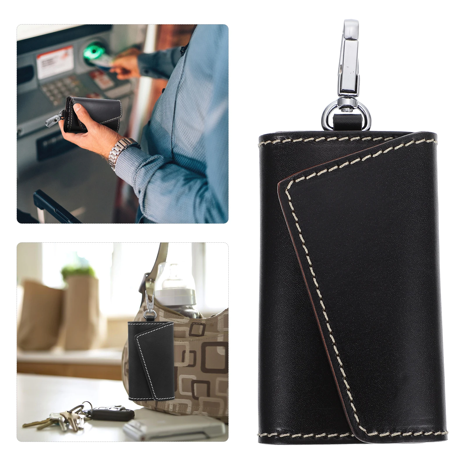 

Premium Pouch Door Storage Bag Portable Key Holder Scratch Proof Lightweight Key Case For Home Travel Use