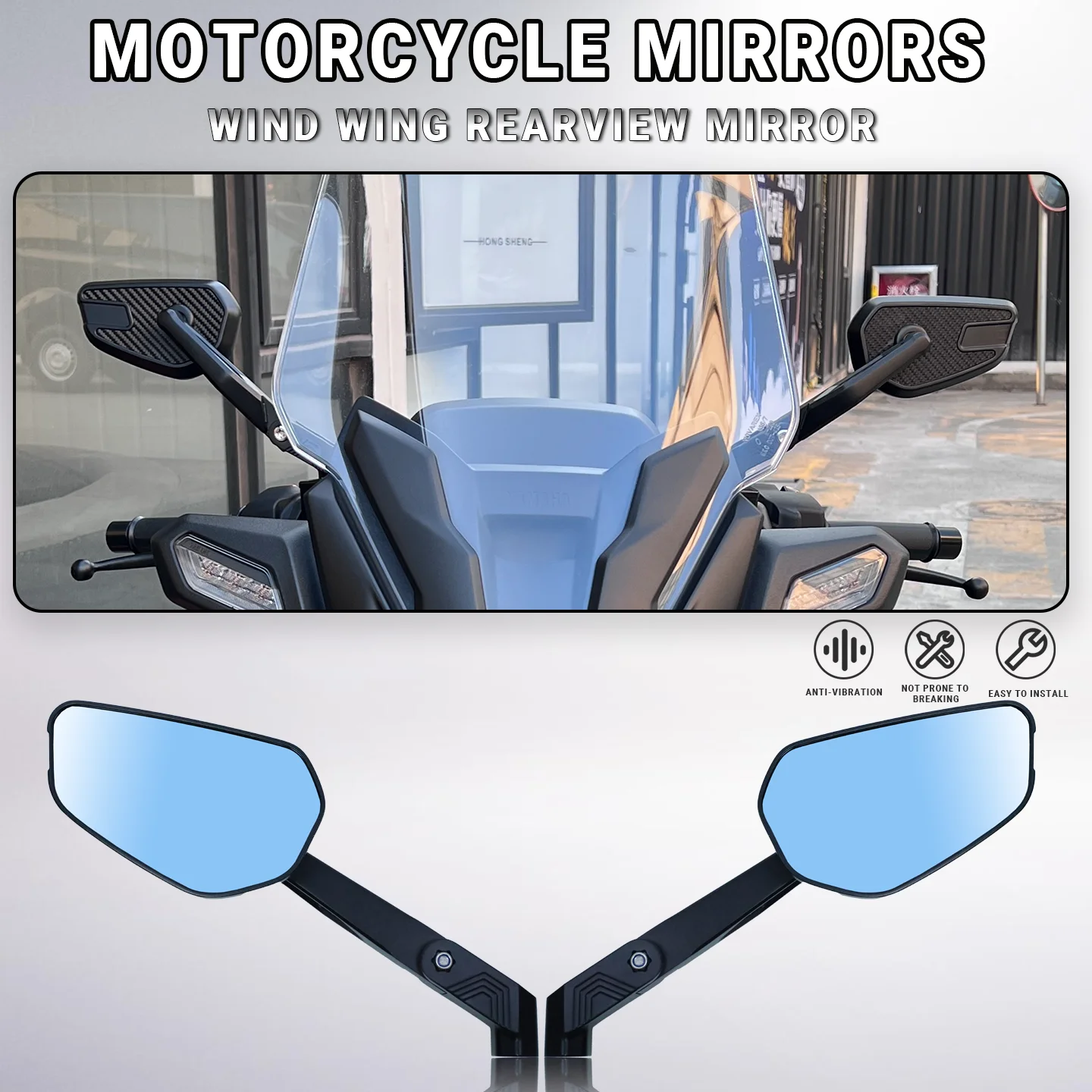 

Carbon Fiber Side Mirrors For YAMAHA XMAX300 NMAX155 Honda ADV350 ZONTES 368G Motorcycle Rearview Mirrors Foldable Rear Mirrors