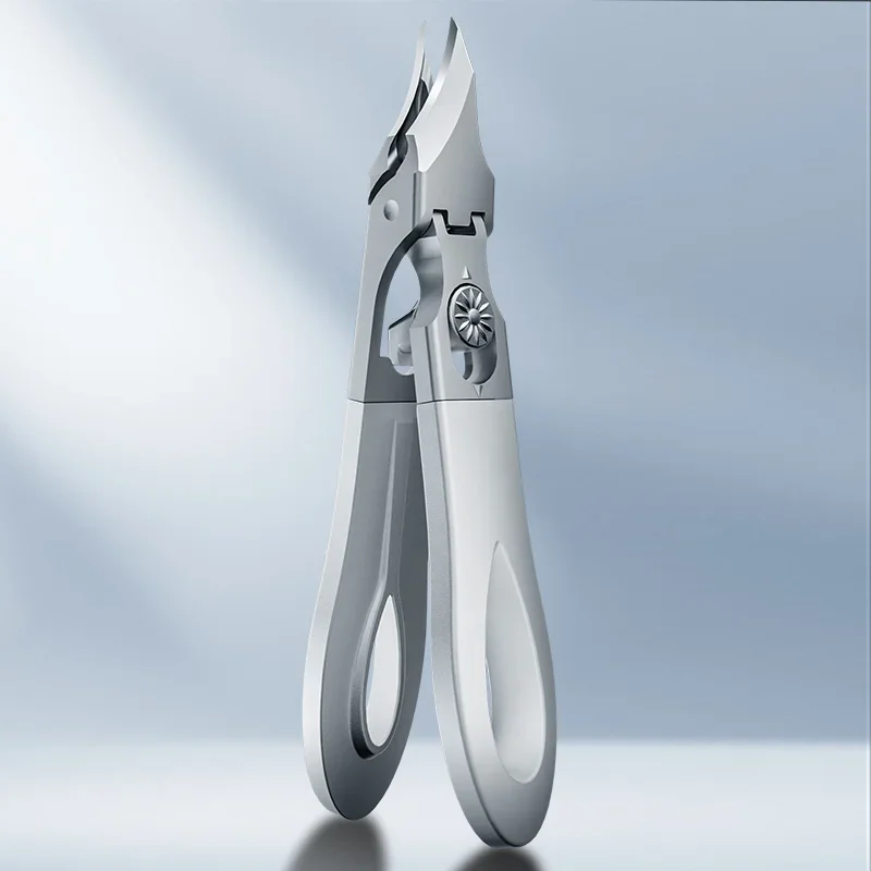 

Кусачки для ногтей с особым скошенным лезвием, защитой от разлетающихся обрезков и большим отверстием для обрезки толстых ногтей, для пожилых людей.