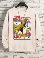 Stealing Dinosaur Baby Caught Sweatshirt Mens Harajuku Print Autumn Hoody Fleece Fleece Hoodie Crewneck Fleece Pullover Women