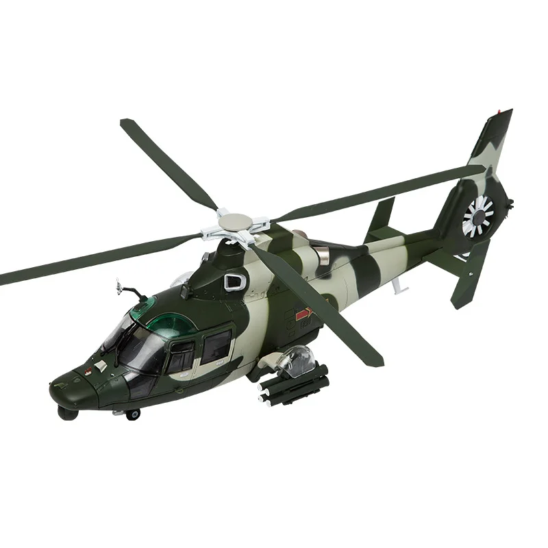 Zhi-9 Helicopter Model: 1:48 Scale Die-Cast Metal Model High-End Collectible Desktop Display Piece with Removable Base