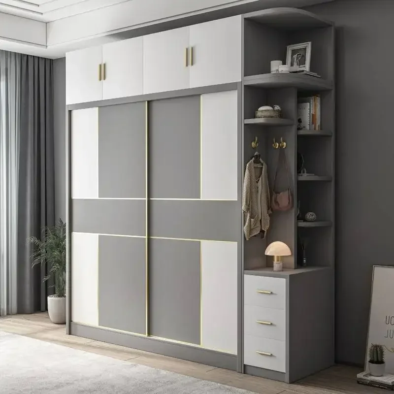 #Office Wardrobes Orgnizer Aesthetic Quiet Clothes Storage Wardrobe Wooden Modern Stylish Italian Guarda Roupa Trendy Furniture