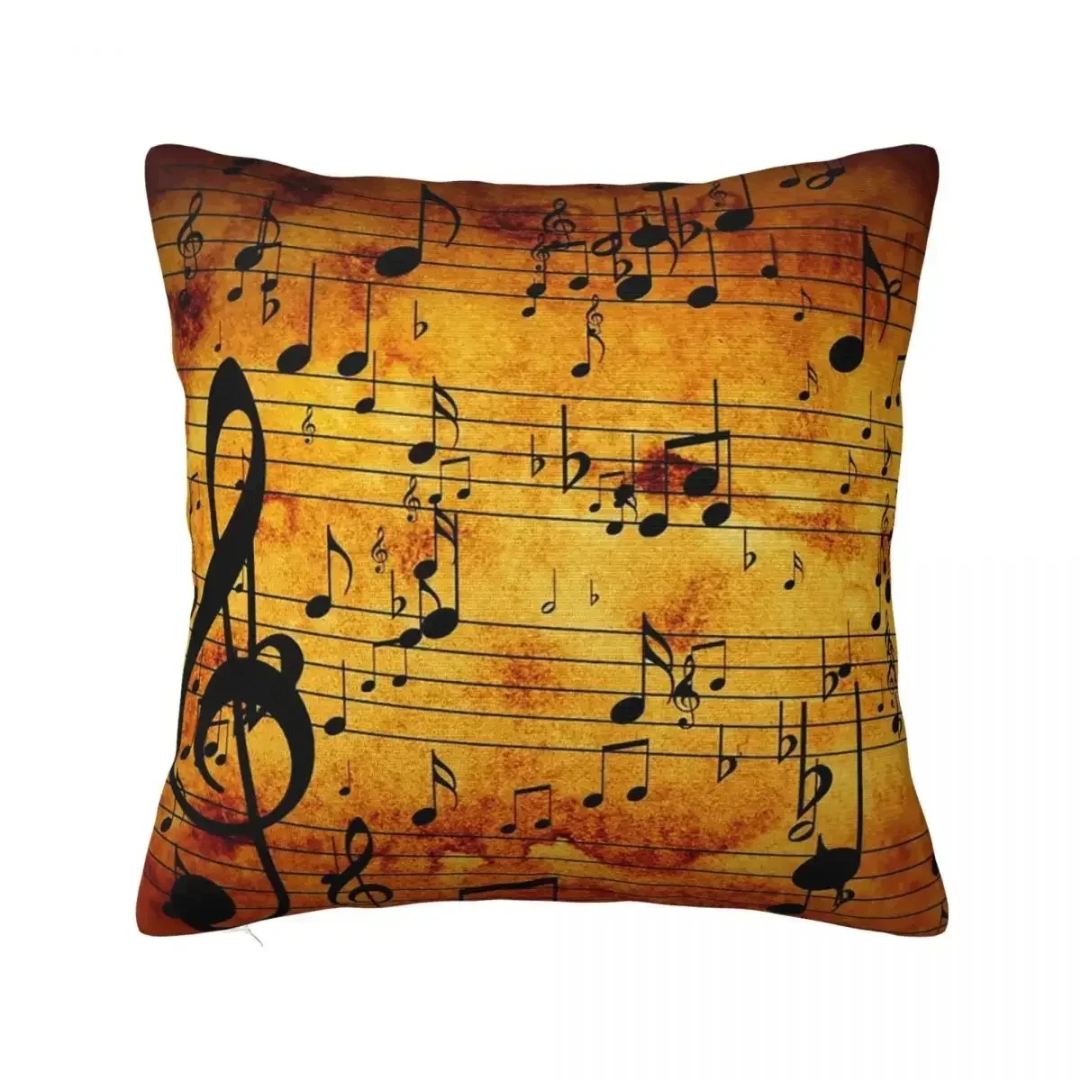 Niemi Music Musical Note Pillowcase Cushion Cover Retor Music Pattern Throw Pillow Case Cover Home Dropshipping 45X45cm