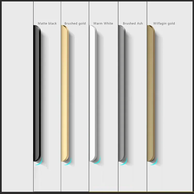 Black Gold Cabinet Handle modern simple aluminum alloy Kitchen closet Cabinet Door Drawer Pull Bar Handle Hardware Furniture