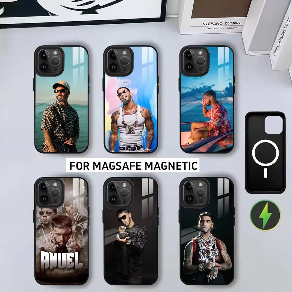 

Rapper A-Anuel AA Real Handsome Phone Case For iPhone17,16,15,14,13,12,11 Plus,Pro Magnetic with Magsafe Wireless Charging