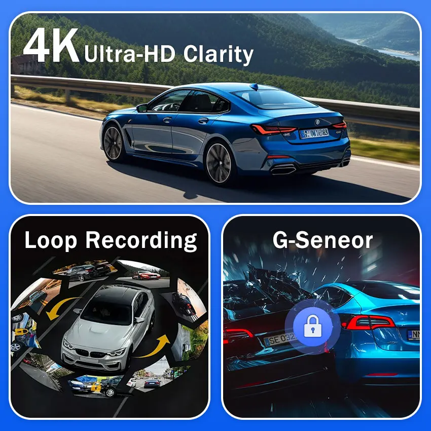 4K Plug and play Video Recorder Dash Cam For Mercedes Benz E Class W213 W238 E200 E220d E350 E400 E450 AMG E43 E63S 2017-2023