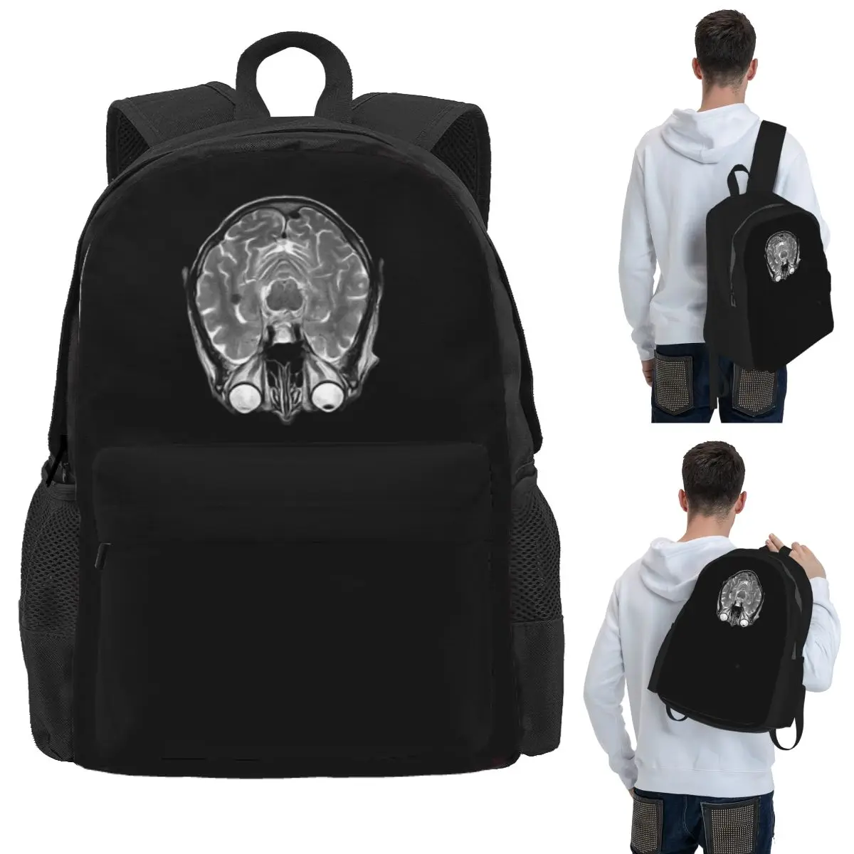 

MRI Of The Brain Student Backpack School Bag Hiking Travel Daypack for Boys Girls Bookbag Shoulder Bags