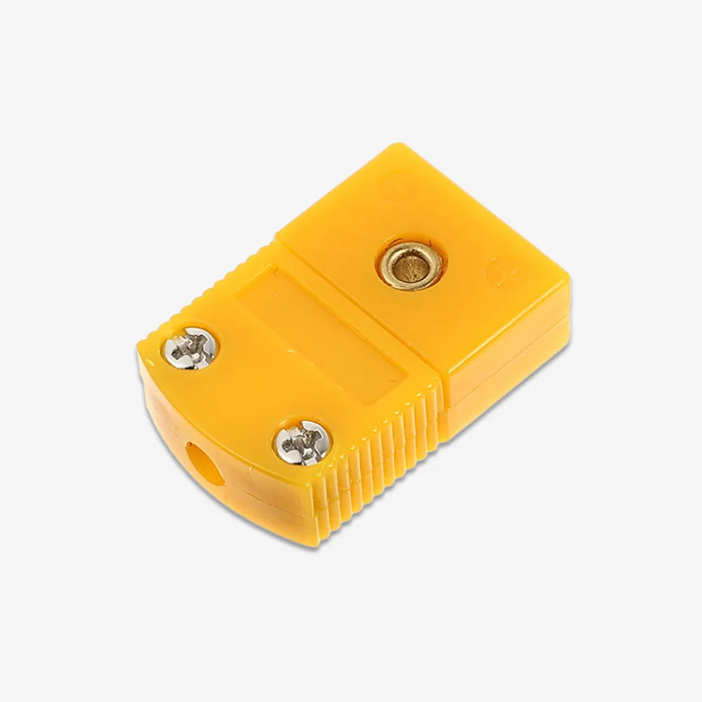 4 set K Type Thermocouple Connector Adapter High Precision Temperature Probe For Industrial Lab Use Yellow Abs Durable Male