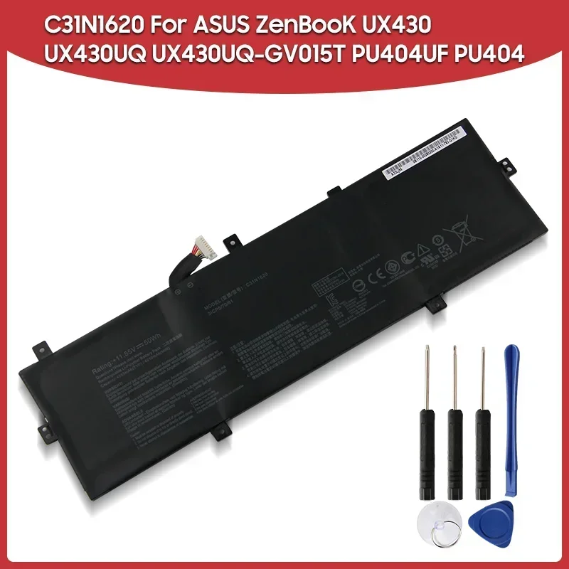 Premium Replacement Battery C31N1620 For ASUS ZenBooK UX430 UX430UQ UX430UQ-GV015T PU404UF PU404 Rechargeable Batteries 4355mAh