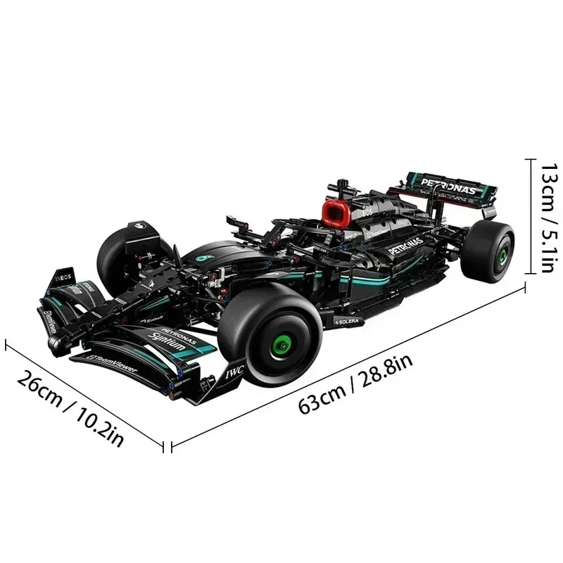 2025 التقنية F1 W14 E 1642 قطعة 42171 العروض اللبنات سوبر سباق السيارات الجمعية MOC BrickModelCarDIY VehiclesToyGifts