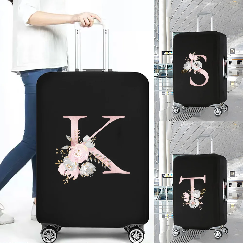 Thick Elastic Luggage Protective Cover Suit for 18-32 Inch Suitcase Covers Trolley Cover Travel Accessorie Pink Flower Series