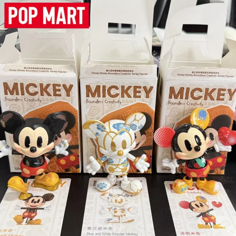 

POPMART Mickey Boundless Creativity Series Blind Box Cartoon Anime Desktop Decor Action Figure Collectible Toys Surprise Gift