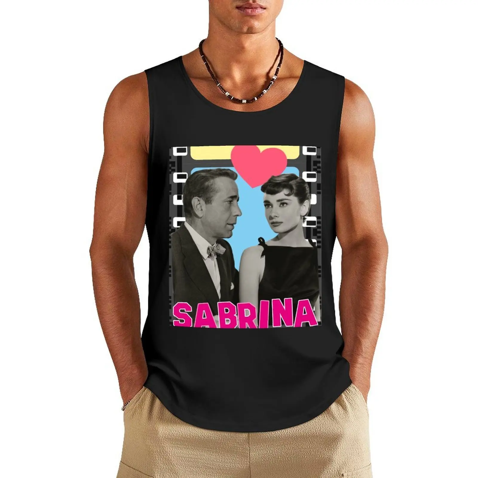 

Sabrina, Humphrey Bogart film Tank Top bodybuilding t-shirt gym Fitness men clothing bodybuilding man