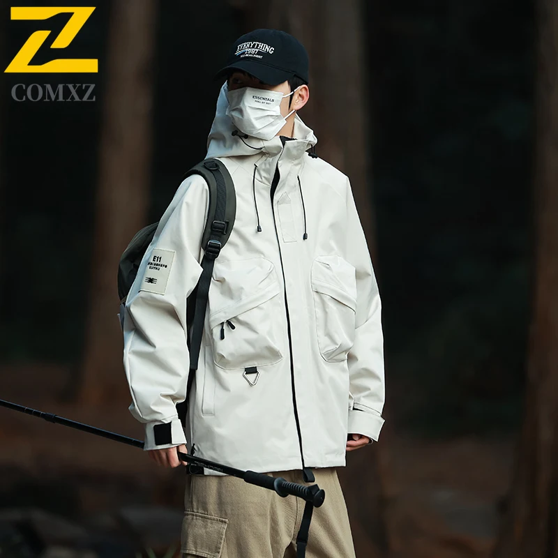 

Couple Charge Jacket 2025 New Trendy Versatile Windproof Waterproof Breathable Hooded Jacket Outdoor Camping Travel Zipper Coat