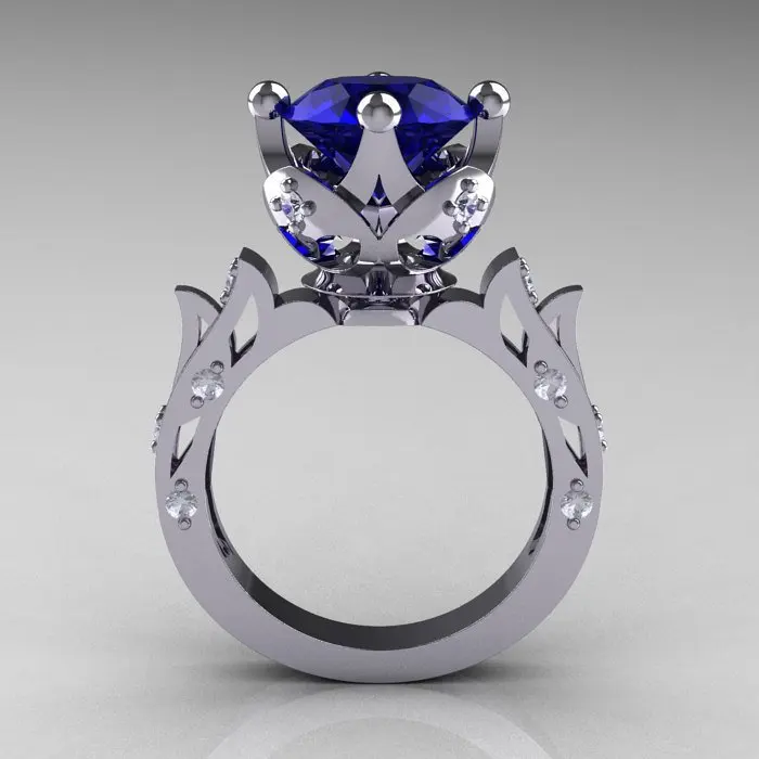 925 S925 Silver Classic Hand Jewelry Women s Fashion Diamond Carat Sapphire Ring Ideal For Modern Female Style And Formal Events