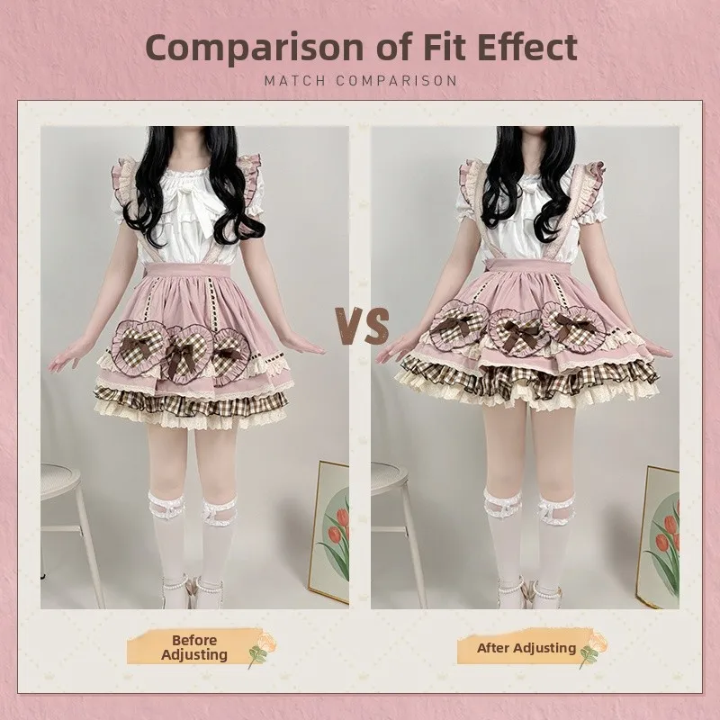 

Lolita 35cm Four Layer Soft Tulle Skirt Support Dog ort Strap Puffy Skirt Inner Wear Petticoat Daily Violence Casual Lolita