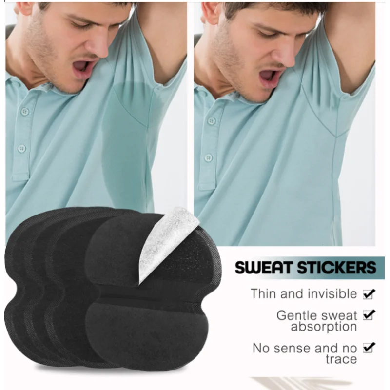 

Новые черные одноразовые впитывающие пот наклейки-прокладки для подмышек от пота и запаха для одежды