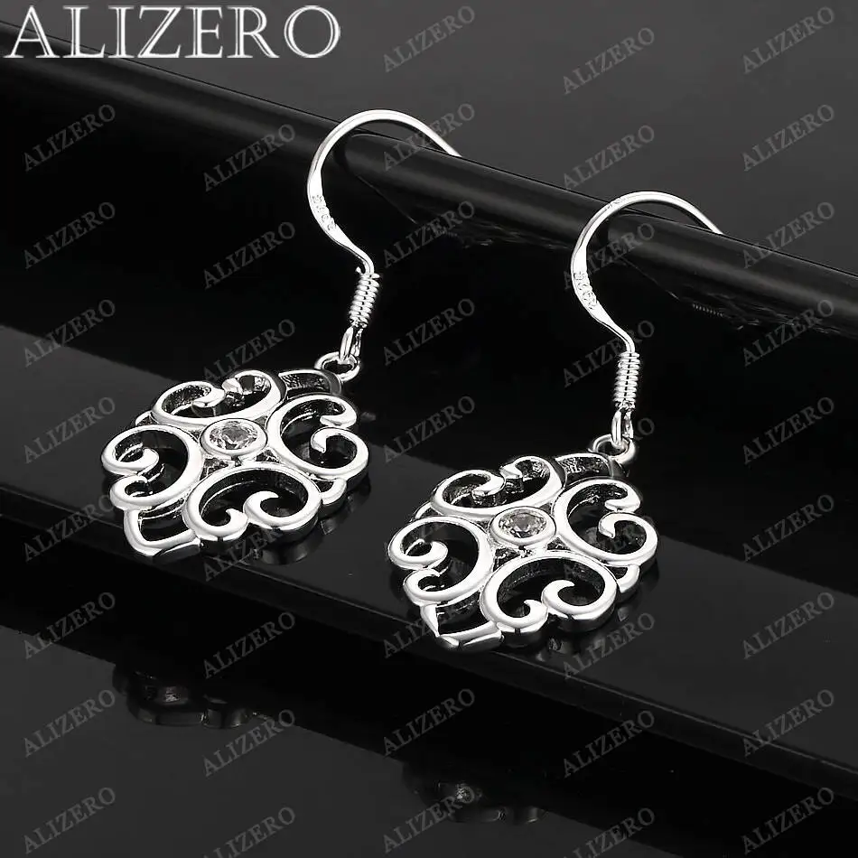 

925 Sterling Silver Earrings Retro Pattern Drop Earrings For Women Jewelry Fashion Party and Daily Wear