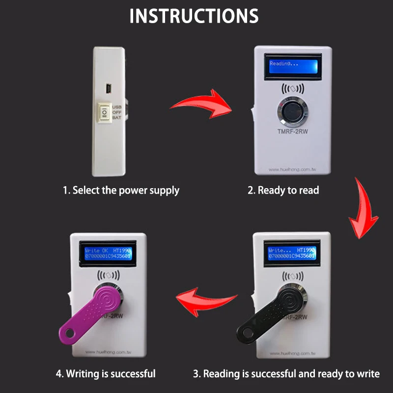 

Excellent! TMRF-2RW IButton Programmer DS1990A Duplicator Cloner Copier 125Khz RFID Reader Writer RW1990 Key Token RFID 1Pcs