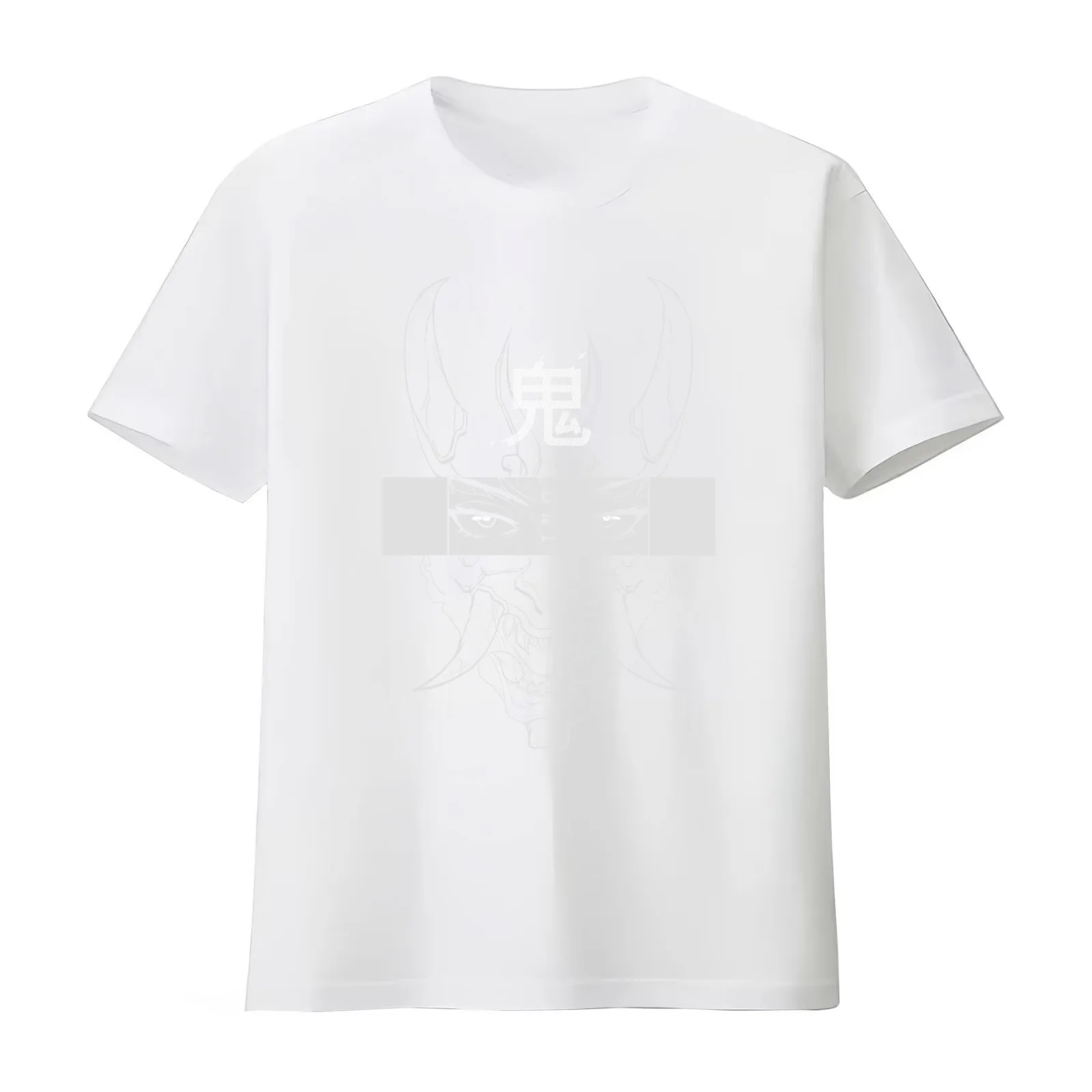 ONI T-Shirt Summer Casual Cotton Tee Oversized Streetwear Tops Vintage Graphic Print Loose Fit Short Sleeve 100% Cotton