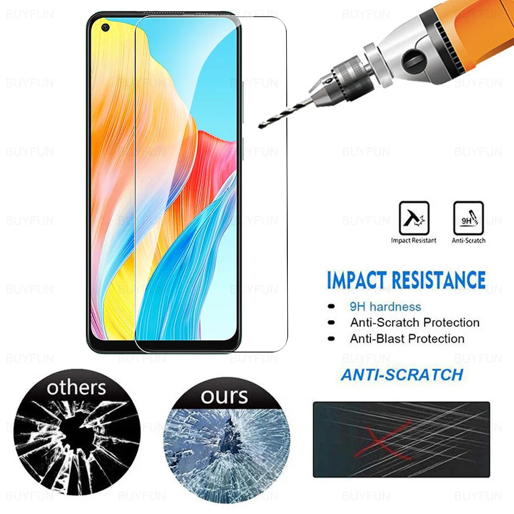 OppoA78 Glass 3Pcs For Oppo A78 4G Tempered Glass Orro Appo A58 A58x A98 5G OppoA98 A 78 98 58 78A Full Cover Screen Protector