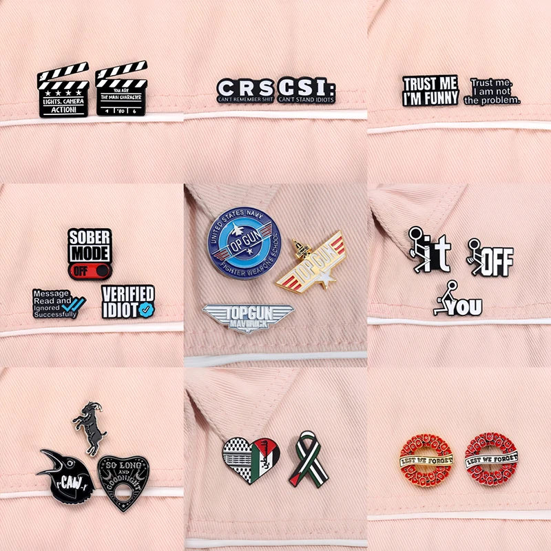 2-3PCS/SET Cartoon Lapel Pins-Cute Alphabet Brooch Jewellery-Perfect Gifts for Friends-Fashionable Holiday Clothing Accessories