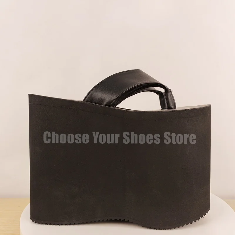 

Black White Flip Flop Super High Platform Slippers Slip On Women Shoes Thick Bottom Novel Party Dating 2025 Zapatos Para Mujere