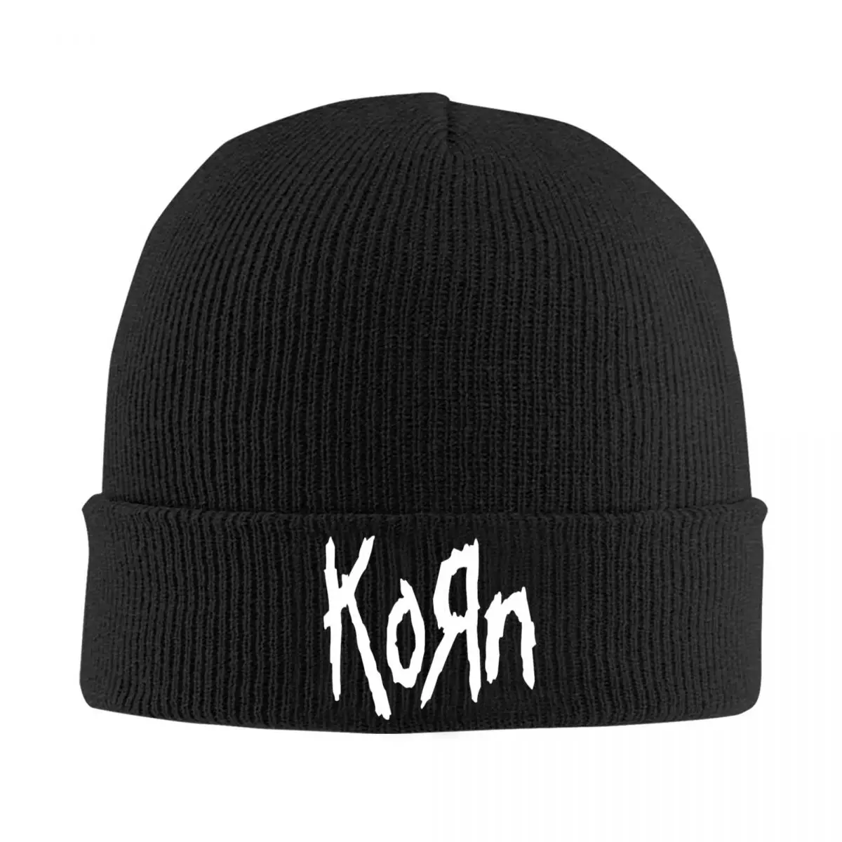 Korn Band Logo Beanie Hats Nu Metal Music Skullies Beanies Outdoor Elastic Men Women Unisex Caps Spring Custom Bonnet Hats Gift