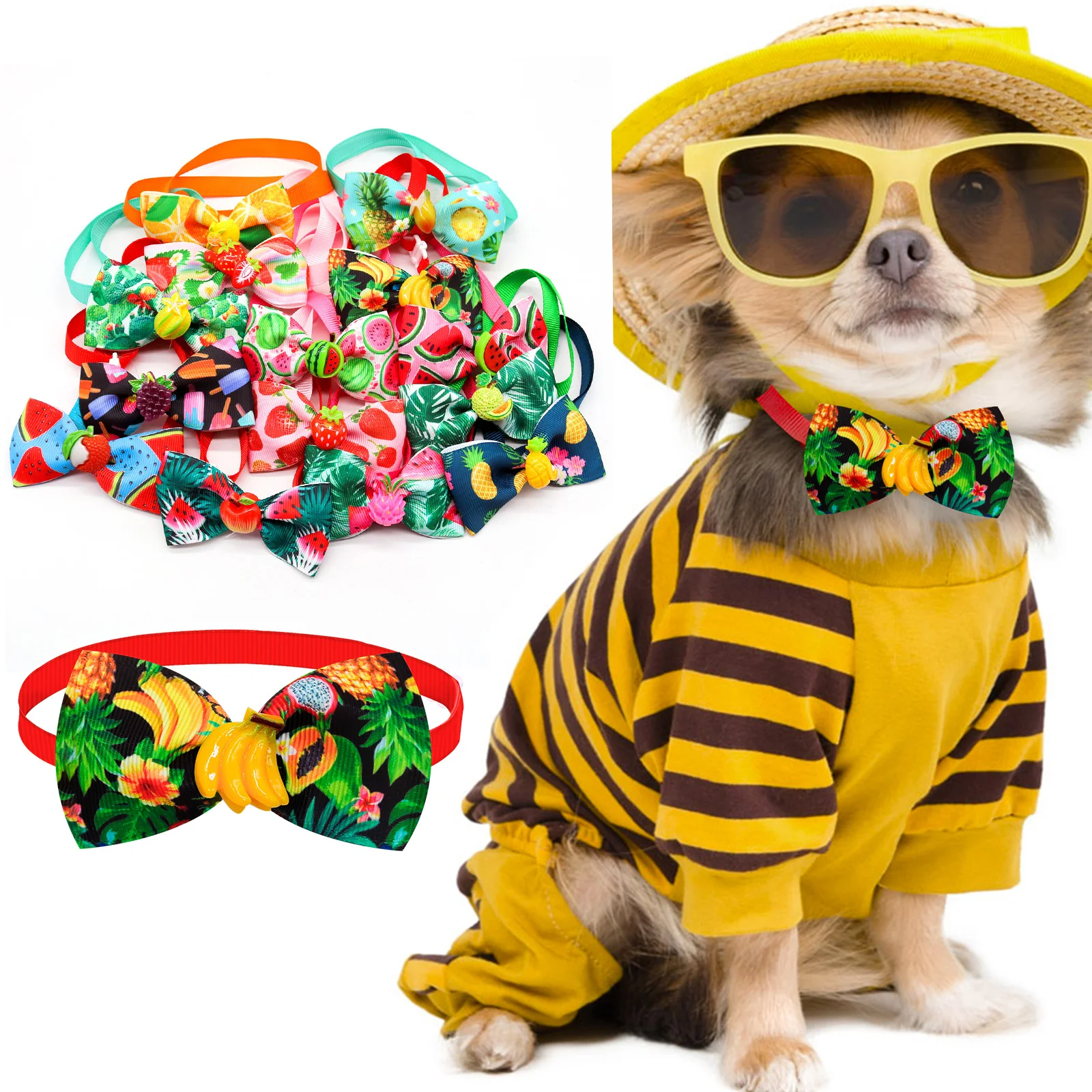 10PCS New Dog Bowti…