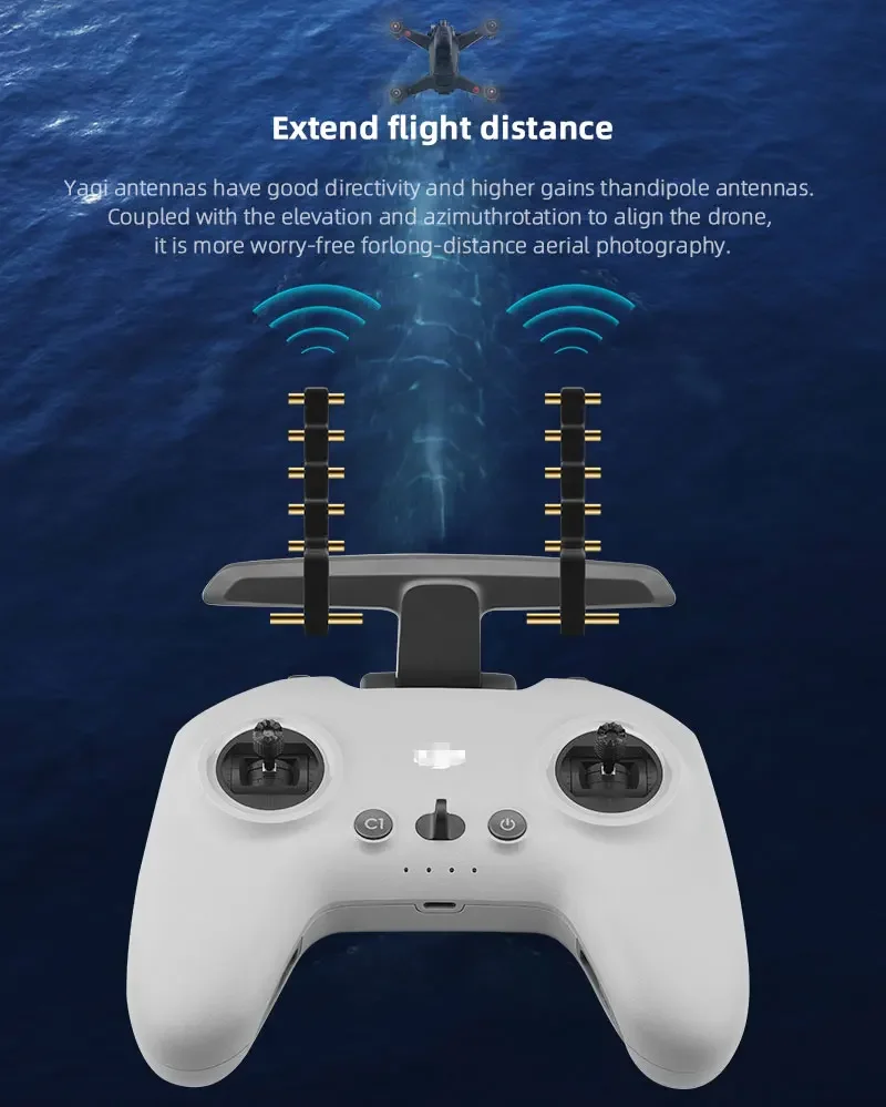 هوائي Yagi لـ DJI Mavic3/MINI2/Air2/Air2S FPV كومبو جهاز التحكم عن بعد 2 معزز الإشارة 5.8 جيجا هرتز هوائي ملحقات طائرة بدون طيار