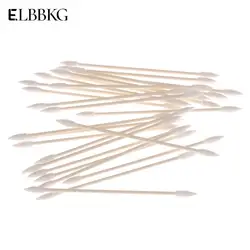 25pcs/bag Disposable Cotton Swab Cosmetics Permanent Makeup Health Medical Ear Jewelry Clean Sticks Buds Tip Cotton Head Swab