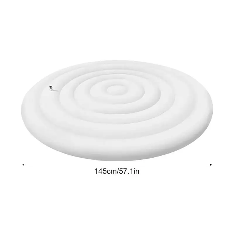 Inflatable Hot Tub Cover Round Lid Hot Tub Windproof Cover with Handles Outdoor Protection Thermal Hot Tub Cover for Bathroom