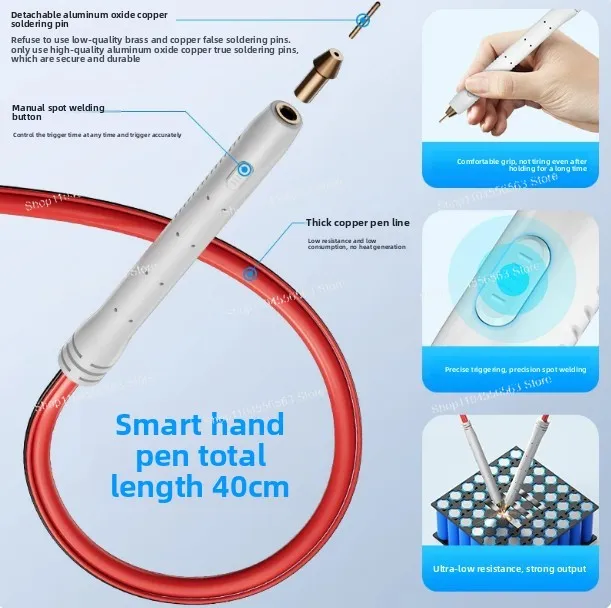 Portable Handheld Small Spot Welder UF20B 220V, Capacitor Energy Storage for 18650 Battery Nickel Strip Pulse Welding