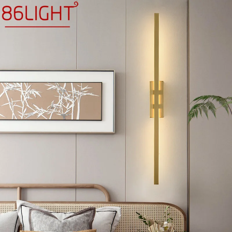 

86LIGHT Modern Brass Wall Lamp LED 3 Colors Vintage Creative Sconce Light for Home Hotel Living Room Decor