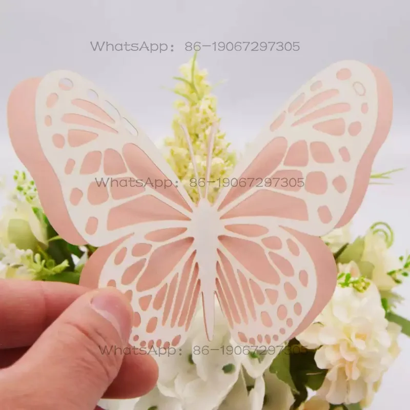 Three-dimensional Simulation Cardboard Hollow Butterfly Decoration Bedroom Wall Sticker