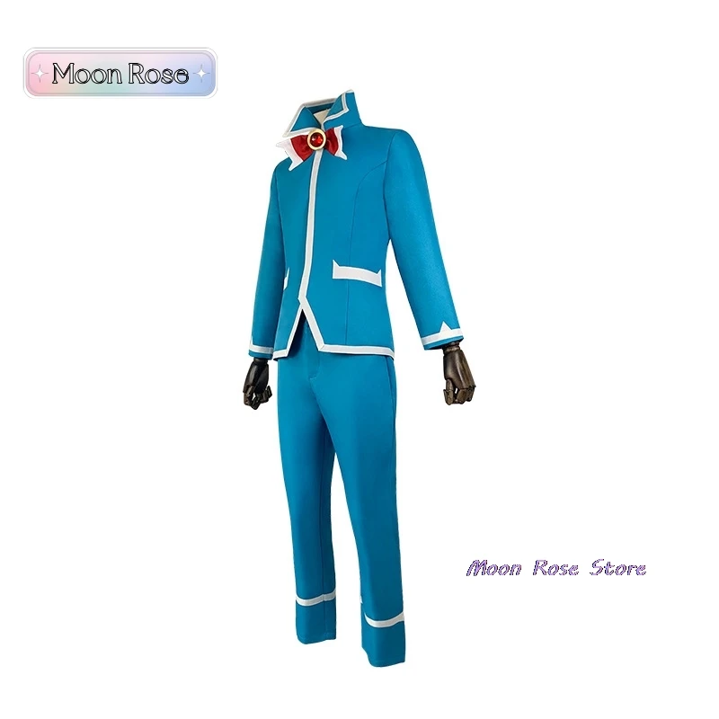 Anime Welcome To Demon-School Iruma-kun Suzuki Iruma Cosplay Costume Wig Blue School Uniforms Man Halloween Carnival Suit