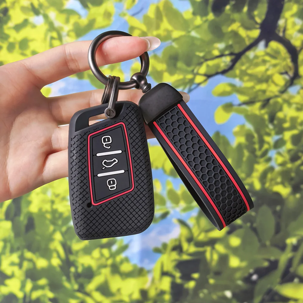 

Car Key Bag for VW Volkswagen Magotan Passat B8 Skoda Superb Kodiaq A7 Remote Car Key Case Cover Holder Keychain Accessories