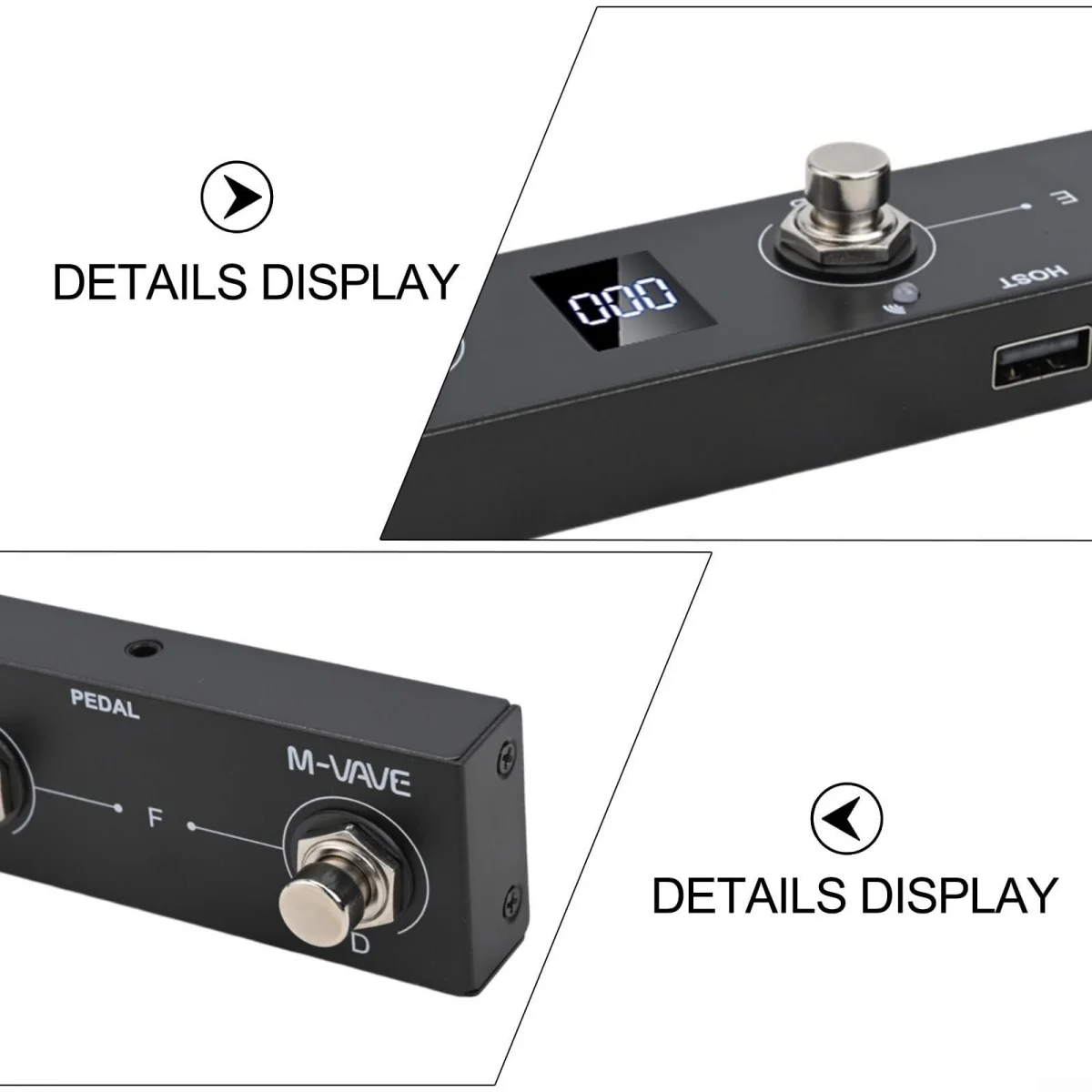 وحدة تحكم M-VAVE Chocolate Plus اللاسلكية MIDI مع 4 أزرار وحدة تحكم MIDI ودواسة التحكم في التطبيق مع نظام نقل لاسلكي #2