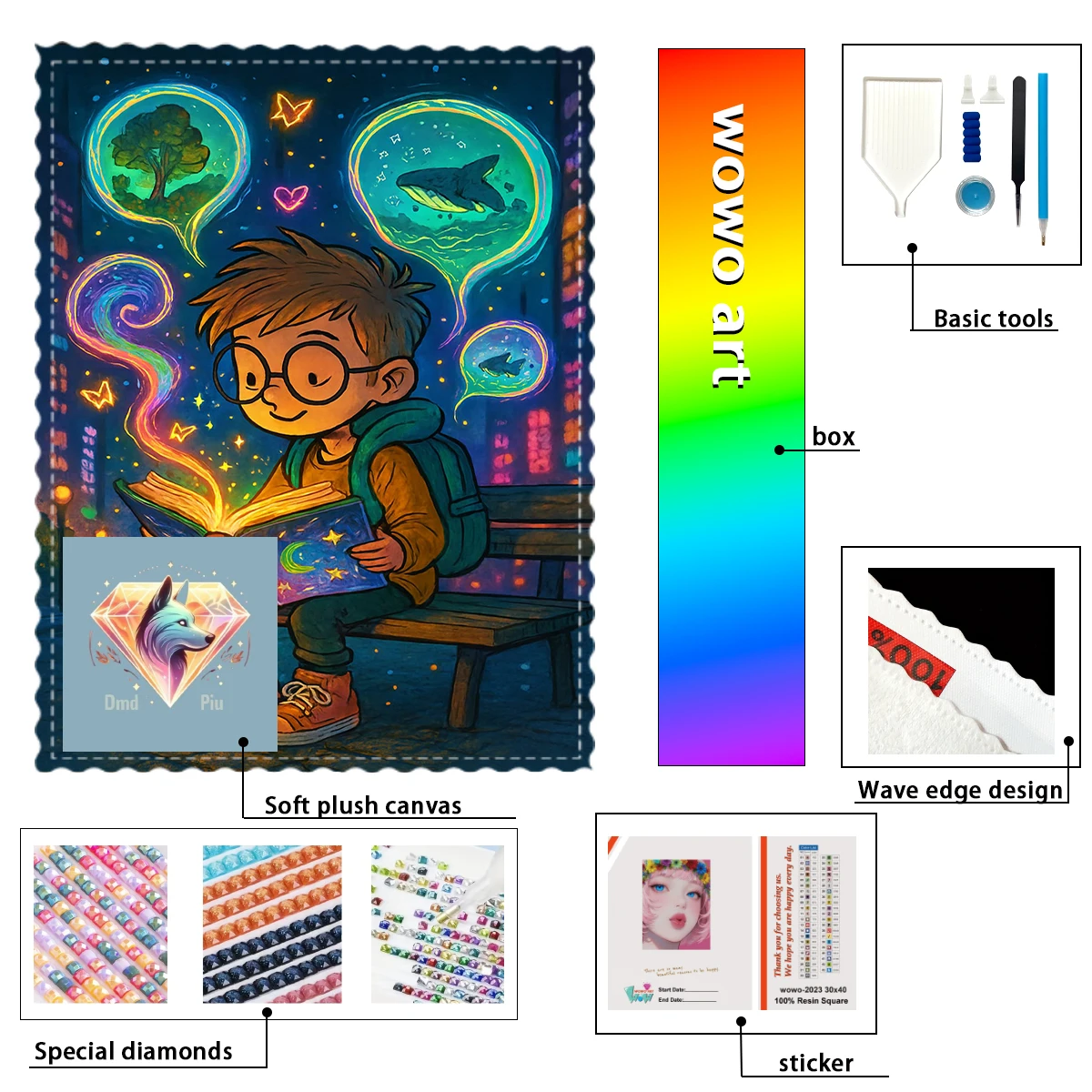

【Piu Diamond Art】Libros mágicos 100% resin FD+ab+cr Diamond Stamping Kit Perfect Masterpiece worth Buying