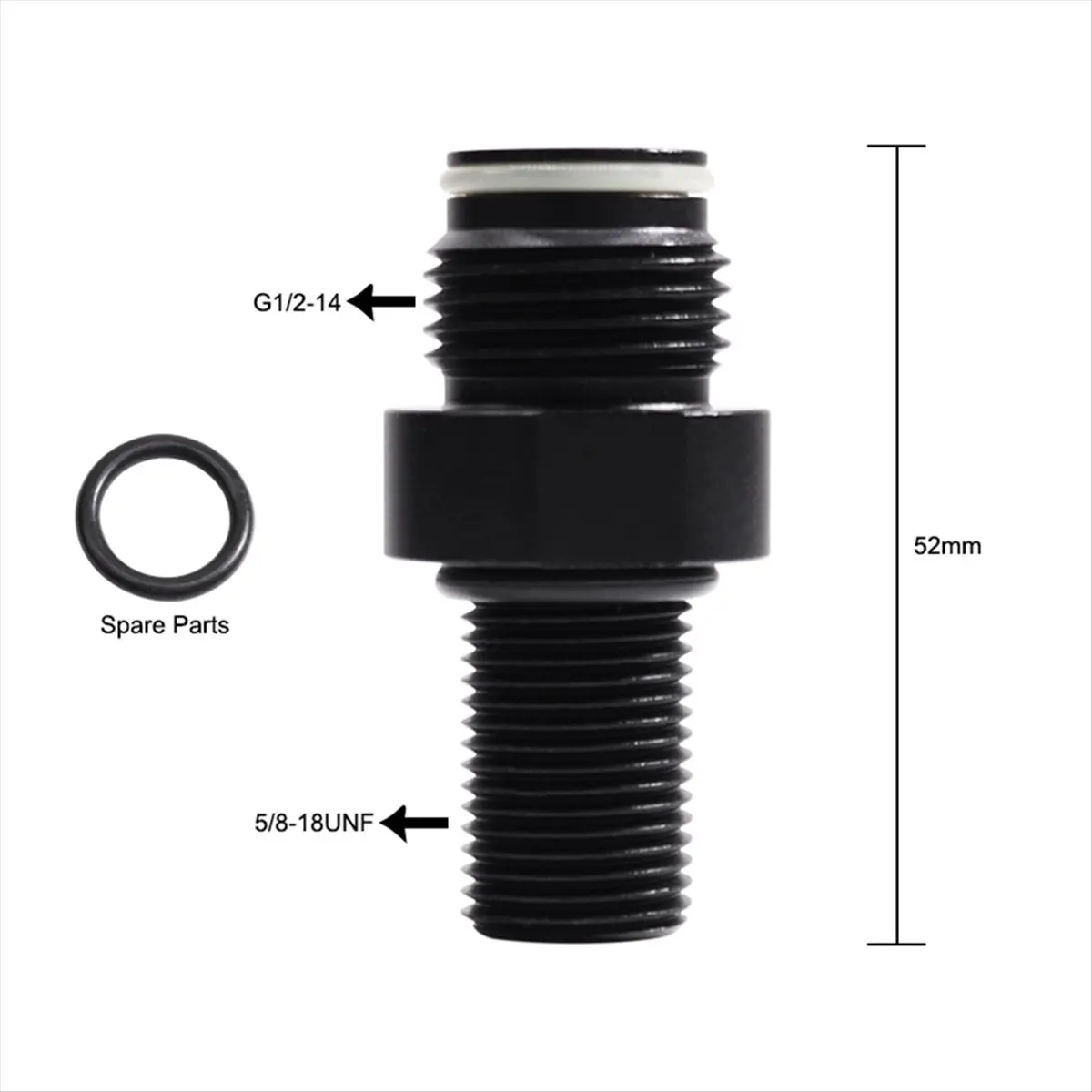 العالمي 5/8-18UNF إلى G1/2-14 قطع الاتصال السريع محول القابس اسطوانة صمام اسطوانة صمام الباب مع ختم O-Ring-A49I