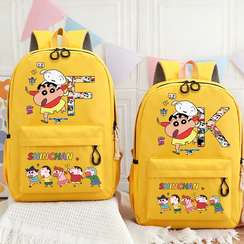 

Crayon Shin-chan School Bag Cartoon Boy Knapsack Teenager Backpack Student Book Bag Rucksack Stationery Storage Birthday Gift