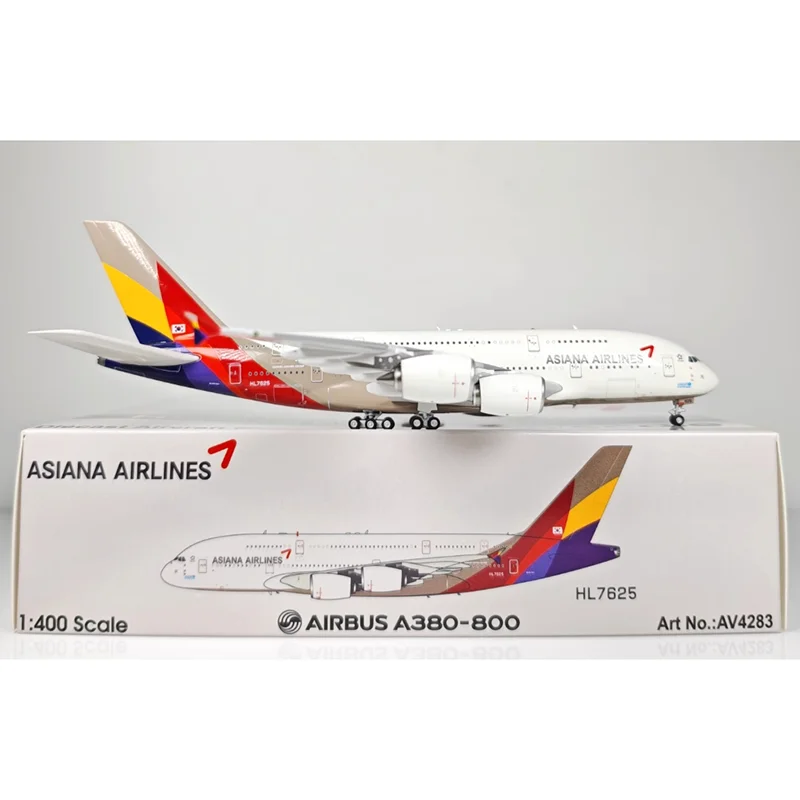 دييكاست 1/400 مقياس AV4283 الخطوط الجوية الآسيوية A380-800 HL7625 سبيكة نموذج طائرة لعبة تحصيل زخرفة الديكور