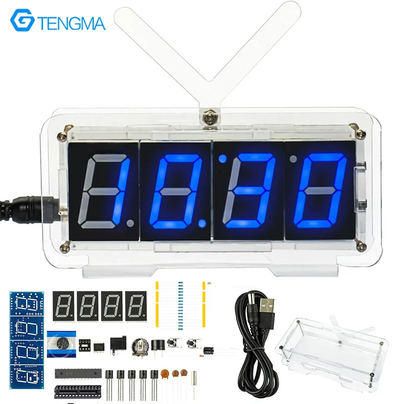 الكلام الرقمية ساعة إلكترونية لتقوم بها بنفسك طقم لحام تاريخ الوقت عرض درجة الحرارة إنذار STC رقاقة واحدة إنتاج الحواسيب الصغيرة