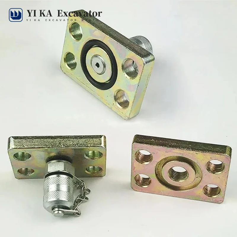 Hydraulic oil pipe plug flange plate plug light and heavy distribution valve hydraulic pump plug excavator accessories