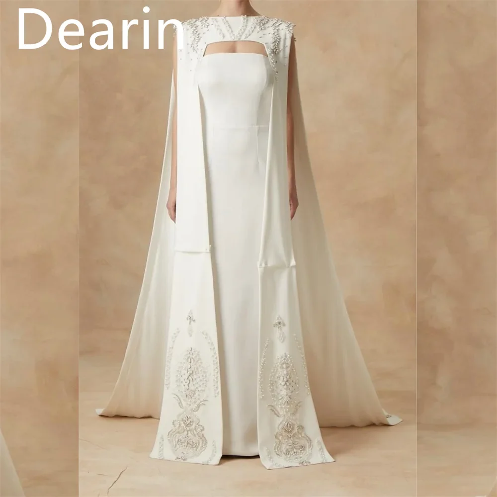 

Prom Dress Dearin Strapless Column Floor Length Skirts Stole Bespoke Occasion Dresses Formal Evening Gown Saudi Arabia