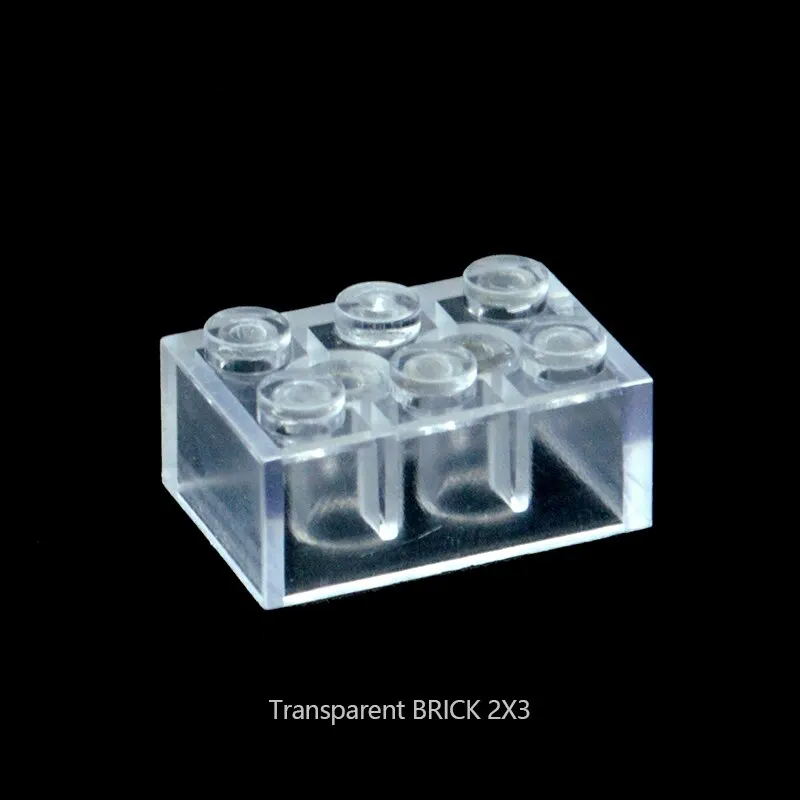 Kleine deeltjes 1x2 2x3 2x4 1x1 Bricks MOC Onderdelen Transparante Bricks bouwstenen Geschenken Speelgoed voor Kinderen