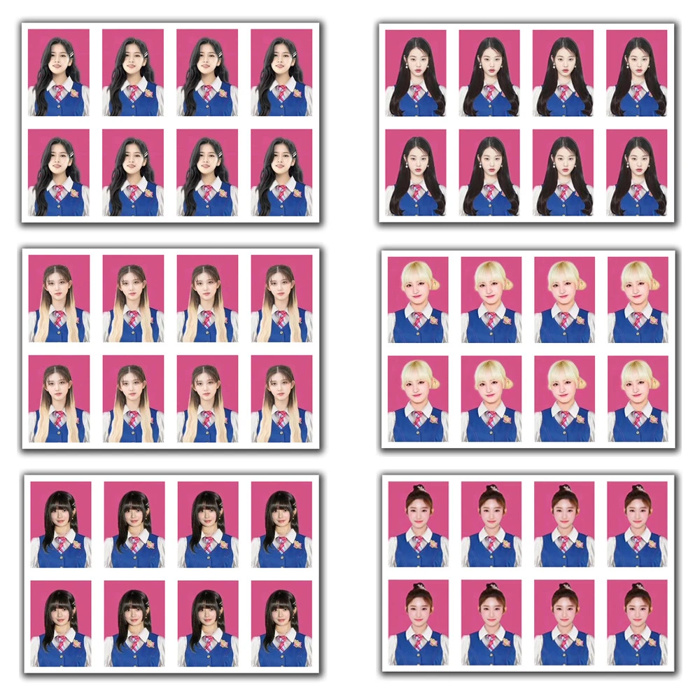 KPOP IVE One Inch ID Photo MINIVE GAEUL LEESEO WonYoung REI Postcard Student ID Passport Photocards Fans Collection Gift