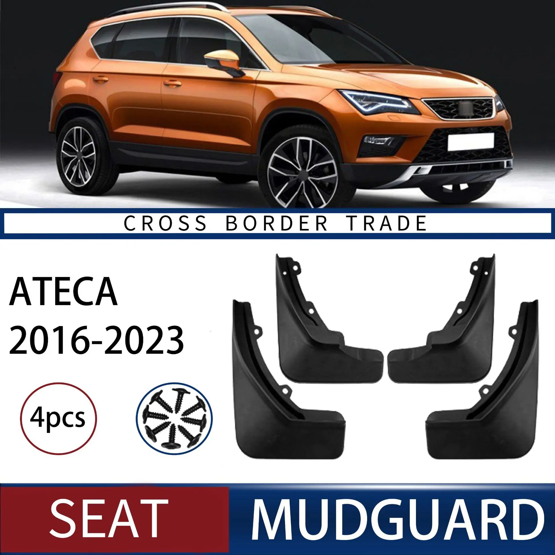 

FOR Leon Cupra Ateca 2016-2023 Car Molded Mud Flaps Splash Guards Mudguards Front Rear Styling Front Rear Car Accessories